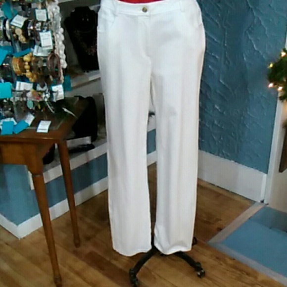 Pre-owned St.John White Jeans Style Pants - Picture 1 of 4